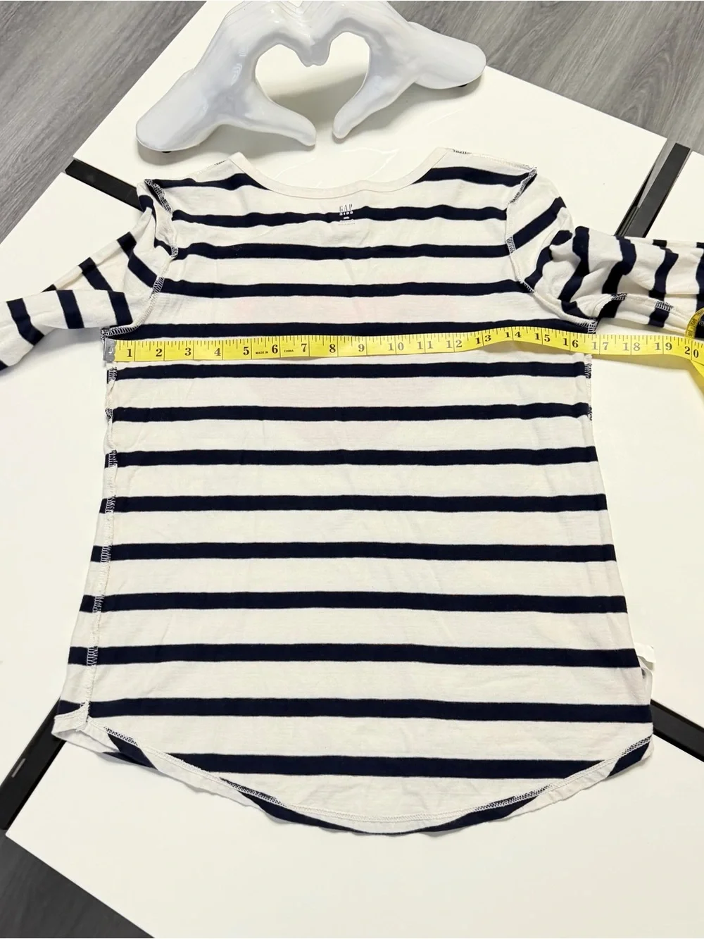 ✨ GAP Kids XXL (14-16) Striped Reversible Sequin Heart Long Sleeve Top❤️